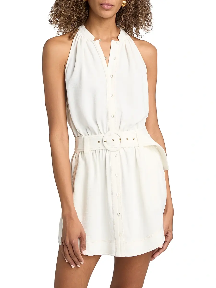 Ramy Brook Women's Mavi Tie-Waist A-Line Minidress | Thumbnail 3