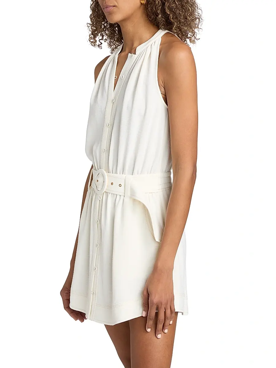 Ramy Brook Women's Mavi Tie-Waist A-Line Minidress | Thumbnail 4