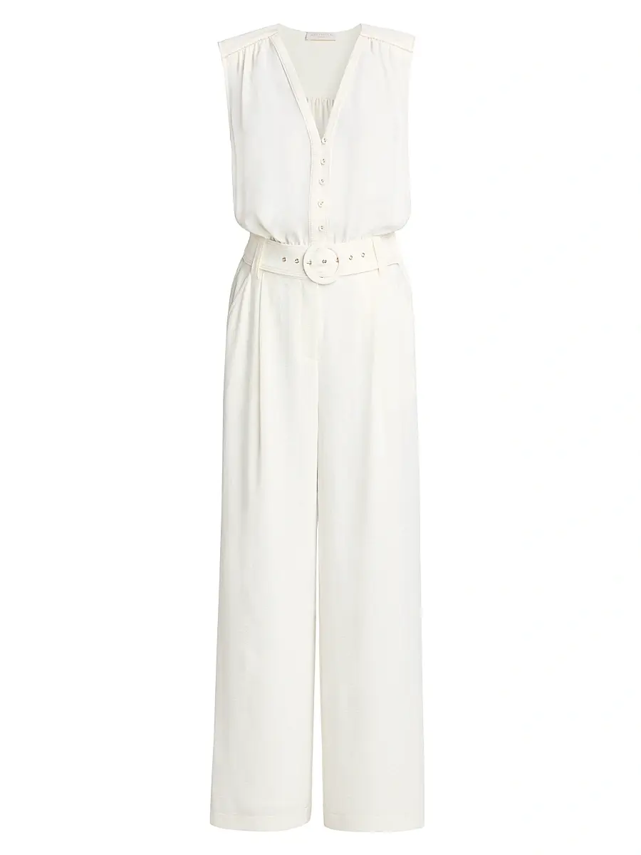 Ramy Brook Women's Astrid Sleeveless Jumpsuit - Ivory - Size XS | Image 1 Ramy Brook Women's Astrid Sleeveless Jumpsuit - Ivory - Size XS | Image 1
