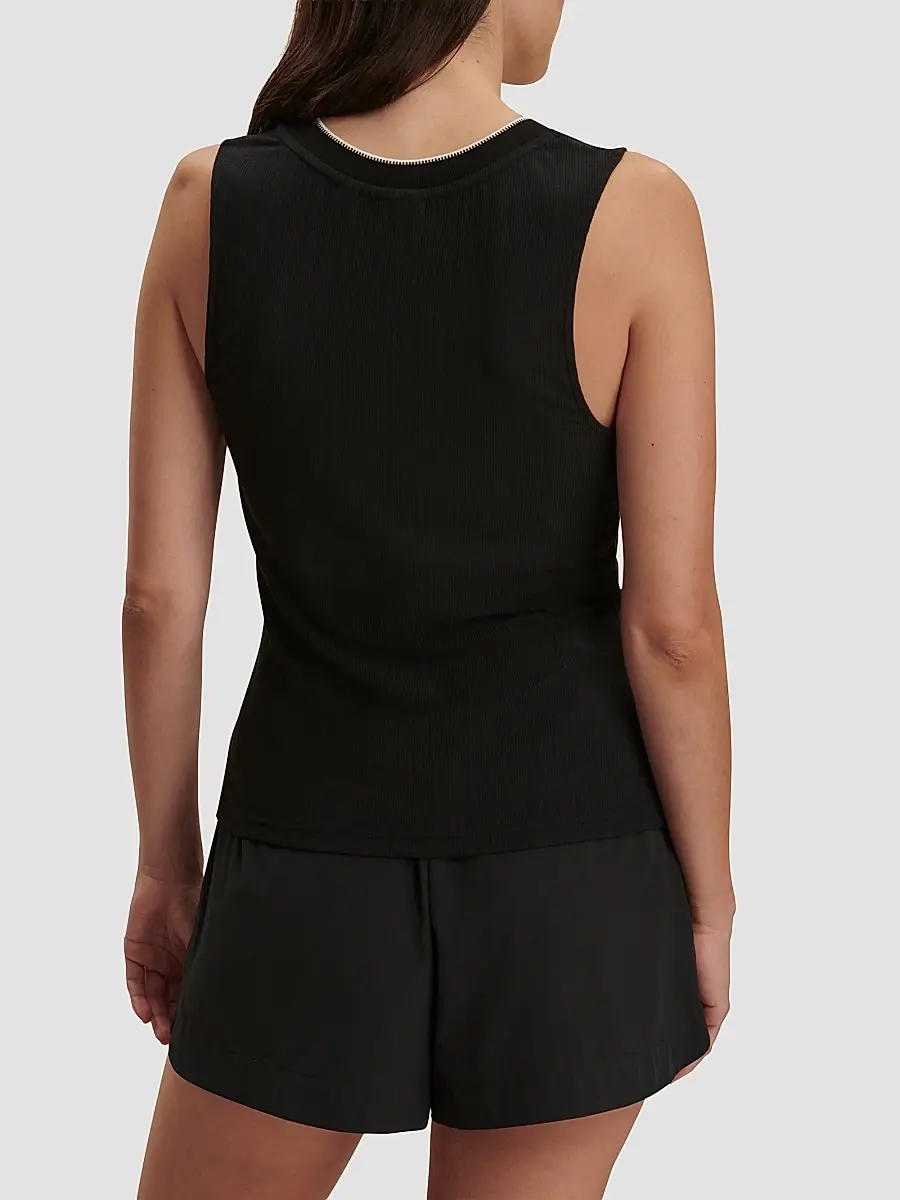 Varley Women's Corby Rib-Knit Plunging V-Neck Tank | Thumbnail 4 Varley Women's Corby Rib-Knit Plunging V-Neck Tank | Thumbnail 4