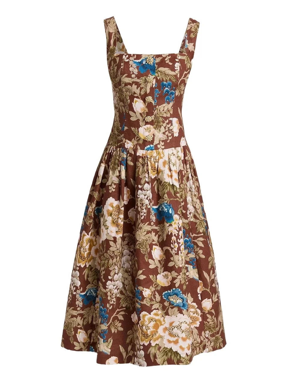 Women's Feliz Floral Linen Midi Dress Women's Feliz Floral Linen Midi Dress