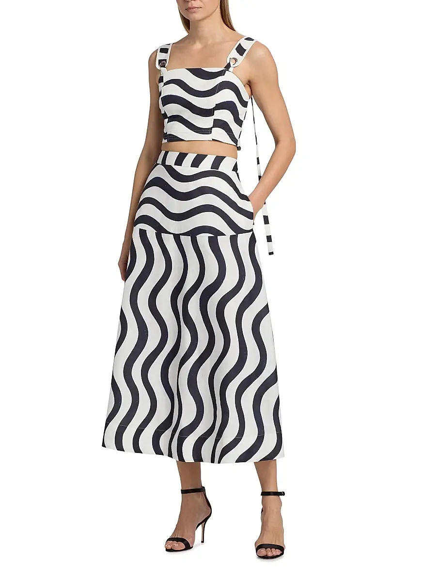 Milly Women's Lenox Printed Crop Top | Thumbnail 2 Milly Women's Lenox Printed Crop Top | Thumbnail 2