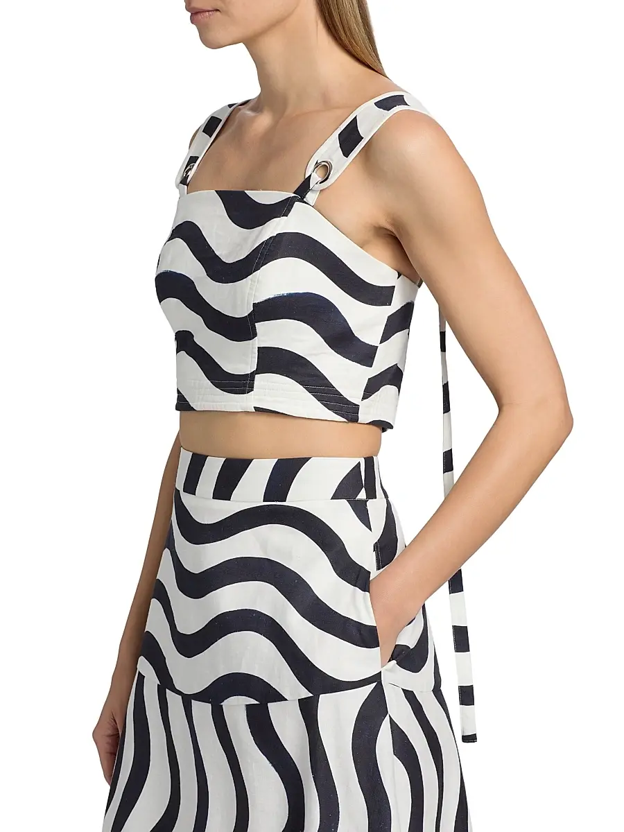 Milly Women's Lenox Printed Crop Top | Thumbnail 4 Milly Women's Lenox Printed Crop Top | Thumbnail 4