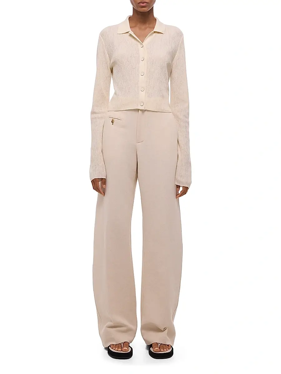 Helmut Lang Women's Raw Edge Linen-Blend Knit Cardigan | Thumbnail 2 Helmut Lang Women's Raw Edge Linen-Blend Knit Cardigan | Thumbnail 2