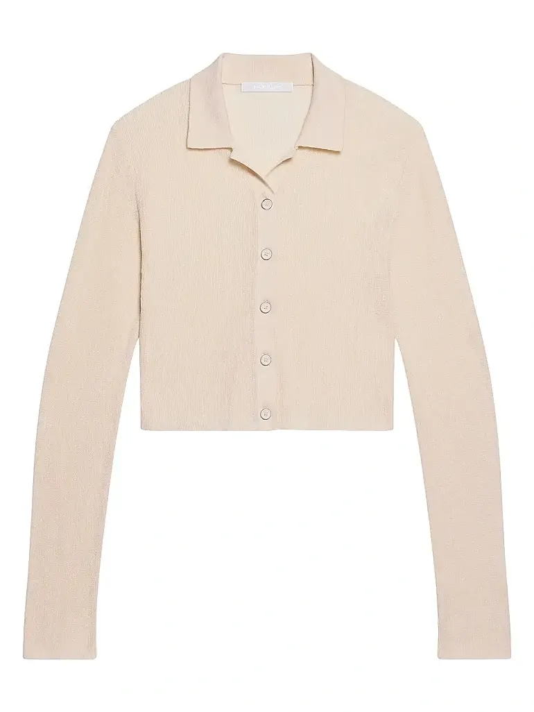 Women's Raw Edge Linen-Blend Knit Cardigan Women's Raw Edge Linen-Blend Knit Cardigan
