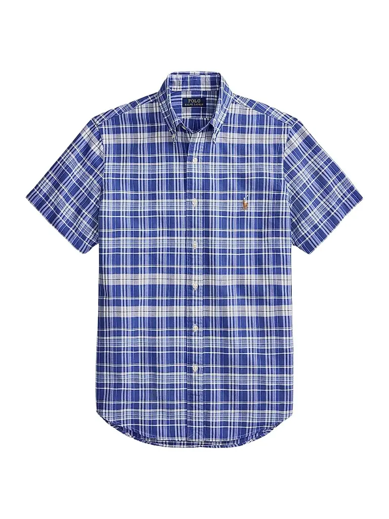 Men's Classic-Fit Plaid Short-Sleeve Oxford Shirt Men's Classic-Fit Plaid Short-Sleeve Oxford Shirt