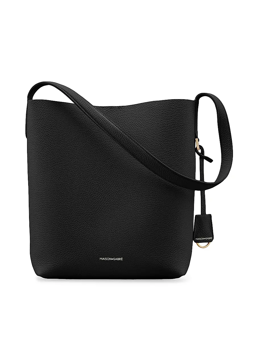 MAISON de SABRÉ Women's Leather Bucket Soft Tote Bag | Thumbnail 7 MAISON de SABRÉ Women's Leather Bucket Soft Tote Bag | Thumbnail 7