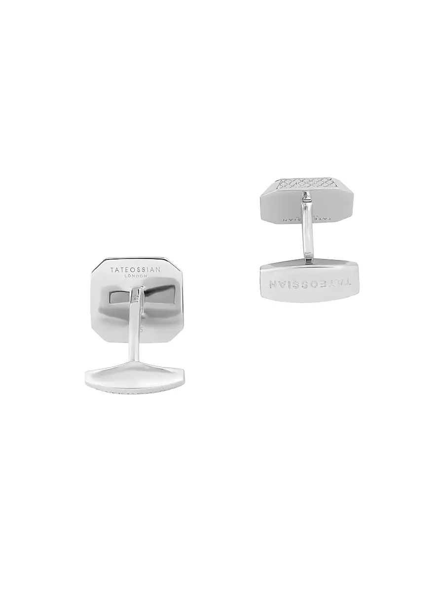 Tateossian Men's Lapis & Rhodium-Plated Sterling Silver Signature Octagon Cufflinks | Thumbnail 3 Tateossian Men's Lapis & Rhodium-Plated Sterling Silver Signature Octagon Cufflinks | Thumbnail 3