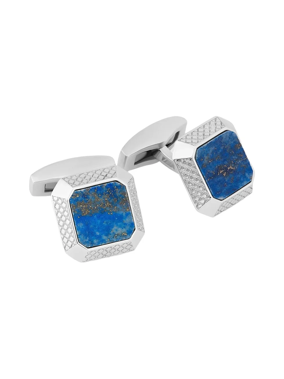 Tateossian Men's Lapis & Rhodium-Plated Sterling Silver Signature Octagon Cufflinks