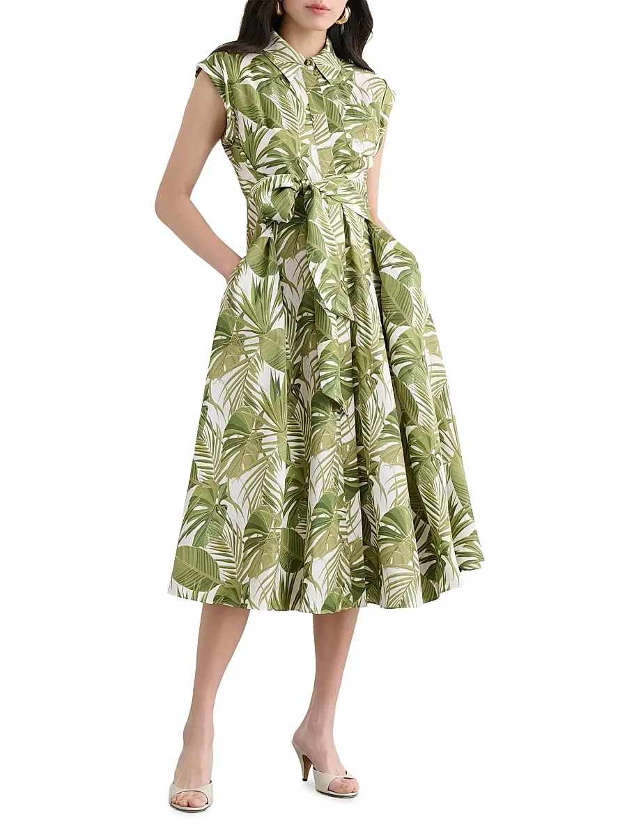Toccin Women's Serena Printed Midi Shirtdress | Thumbnail 2 Toccin Women's Serena Printed Midi Shirtdress | Thumbnail 2