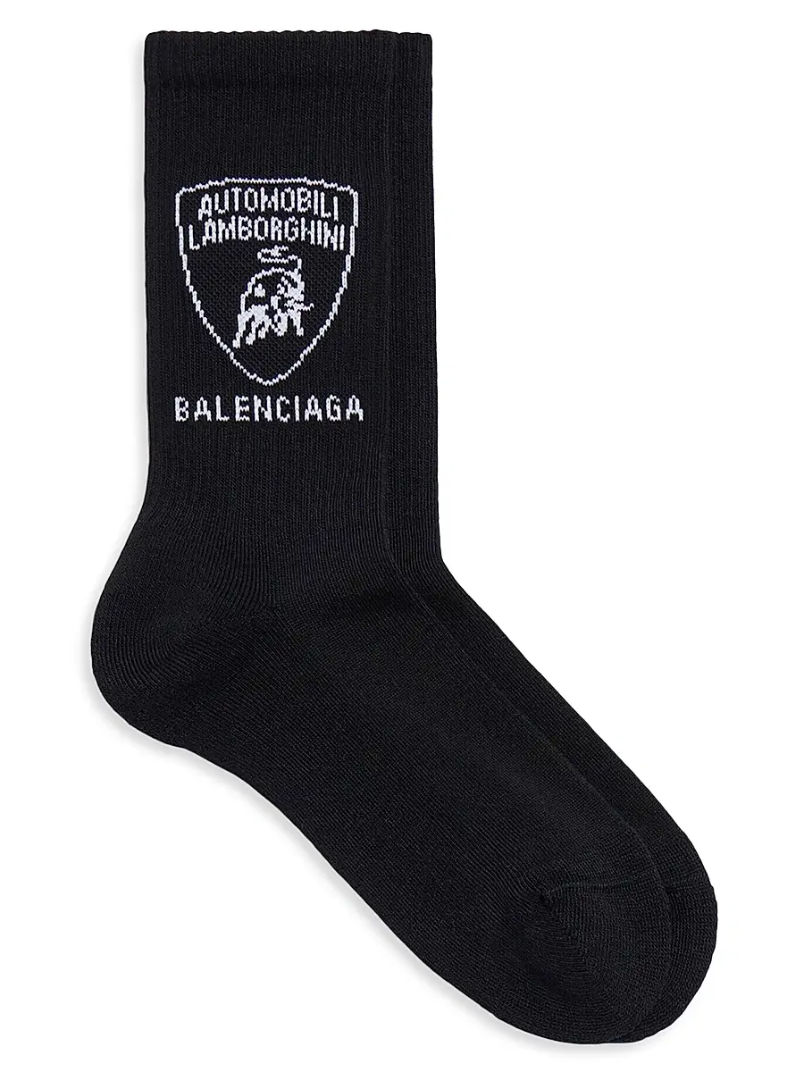 Balenciaga Women's Nano Socks - Black Faded - Size Small | Image 1 Balenciaga Women's Nano Socks - Black Faded - Size Small | Image 1