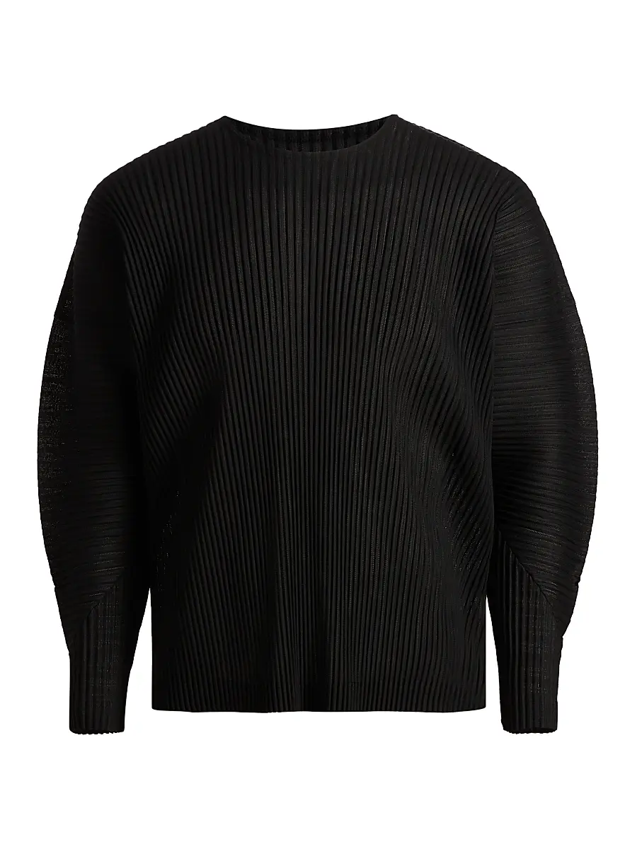 Homme Plissé Issey Miyake Men's Agave Mesh Pleated Top - Black - Size XL | Image 1 Homme Plissé Issey Miyake Men's Agave Mesh Pleated Top - Black - Size XL | Image 1