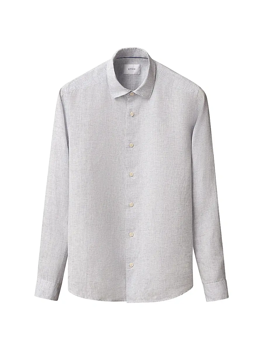 Eton Men's Linen Long-Sleeve Shirt | Thumbnail 2