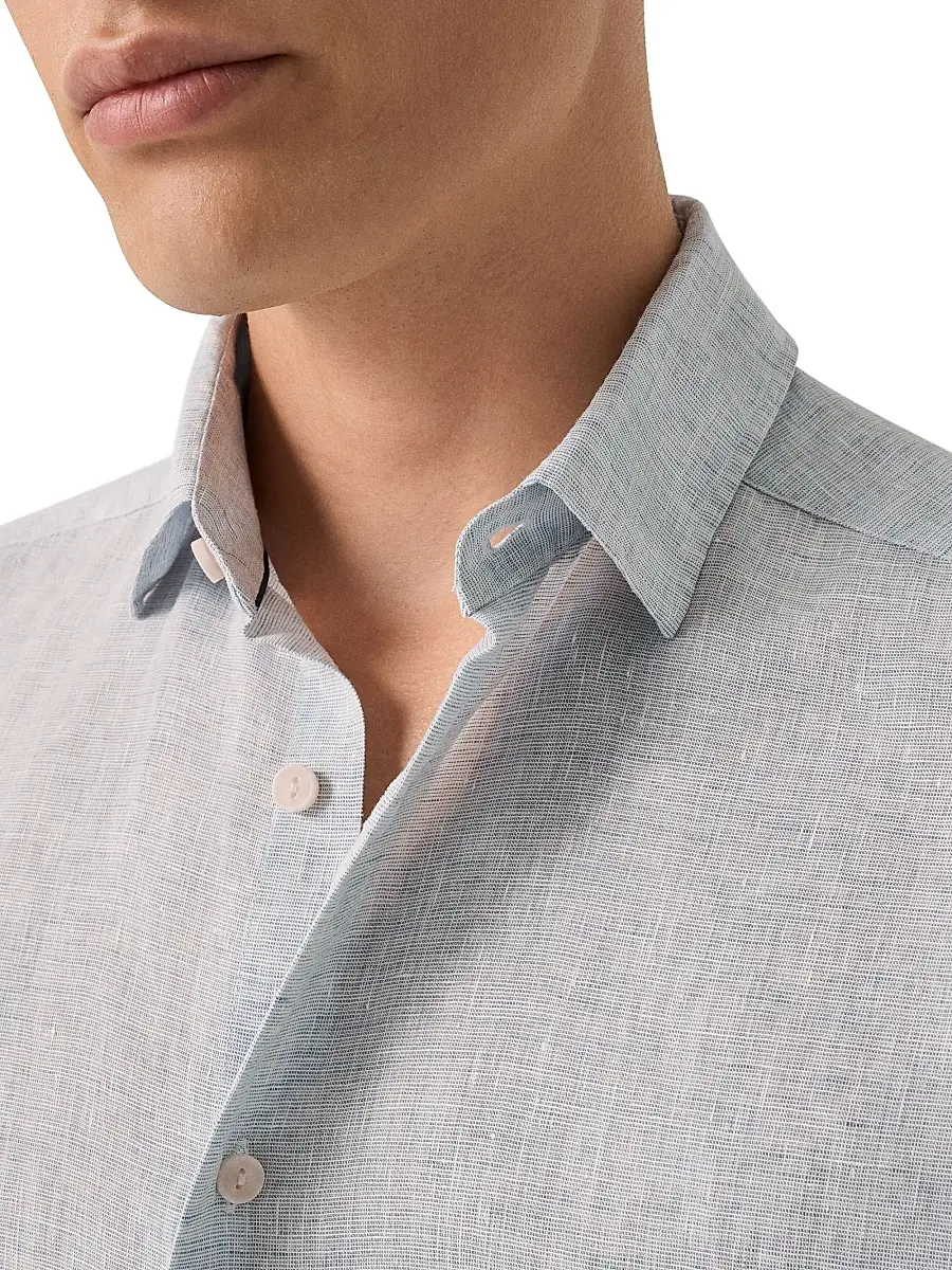 Eton Men's Linen Long-Sleeve Shirt | Thumbnail 5