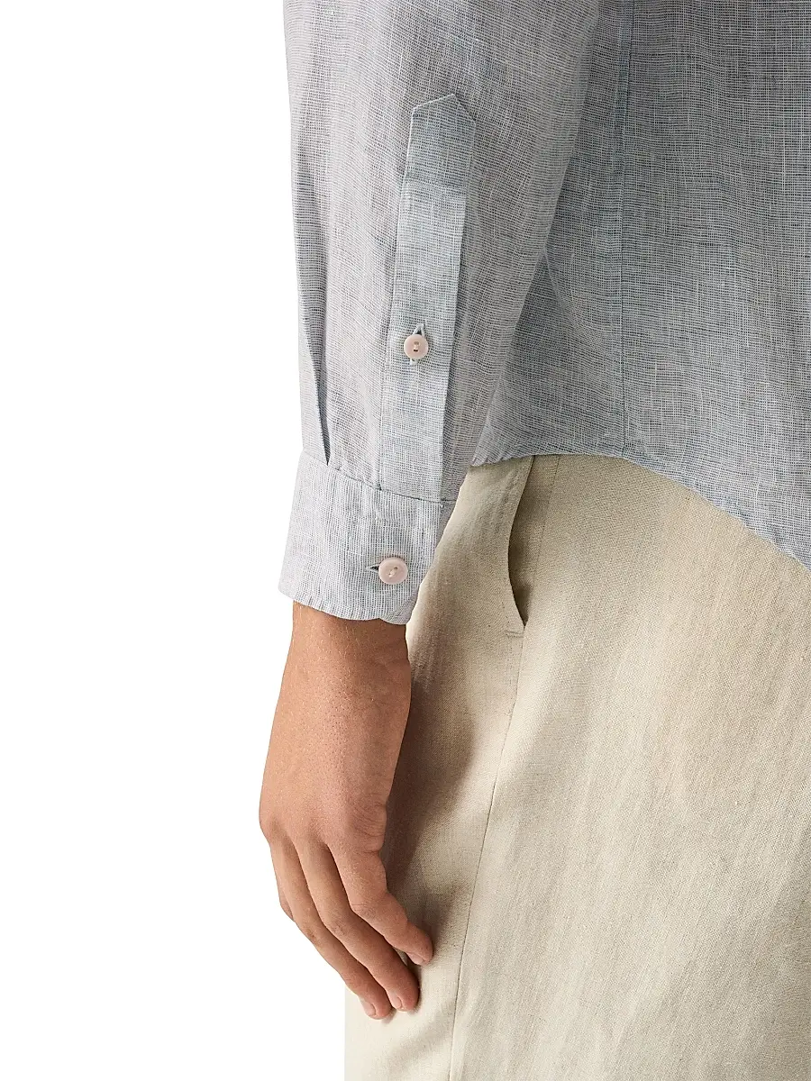 Eton Men's Linen Long-Sleeve Shirt | Thumbnail 6