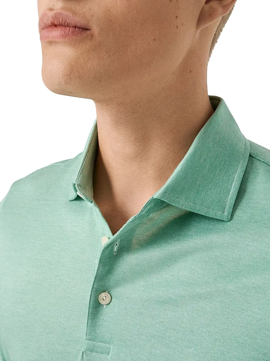 Eton Men's Knitted Cotton Polo Shirt | Thumbnail 4
