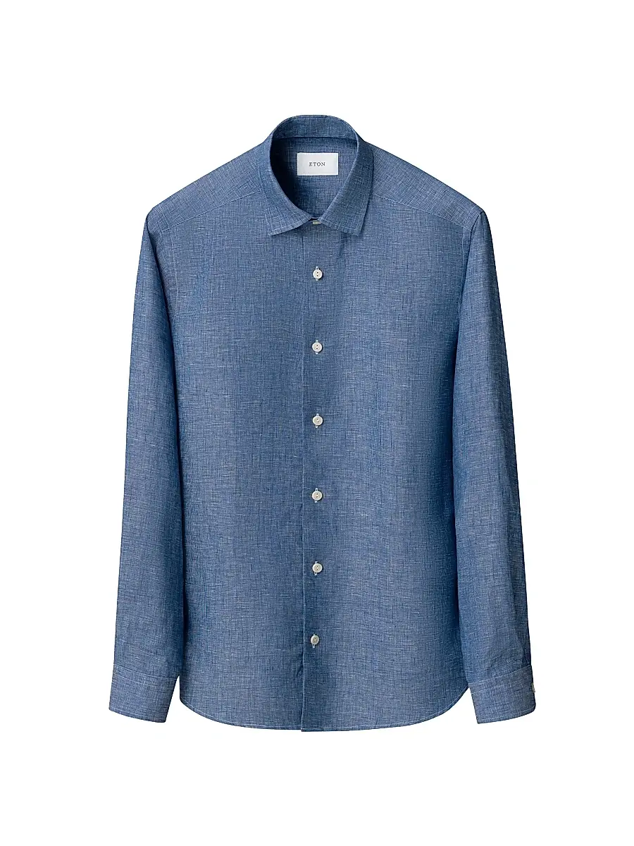 Eton Men's Linen Long-Sleeve Shirt | Thumbnail 2
