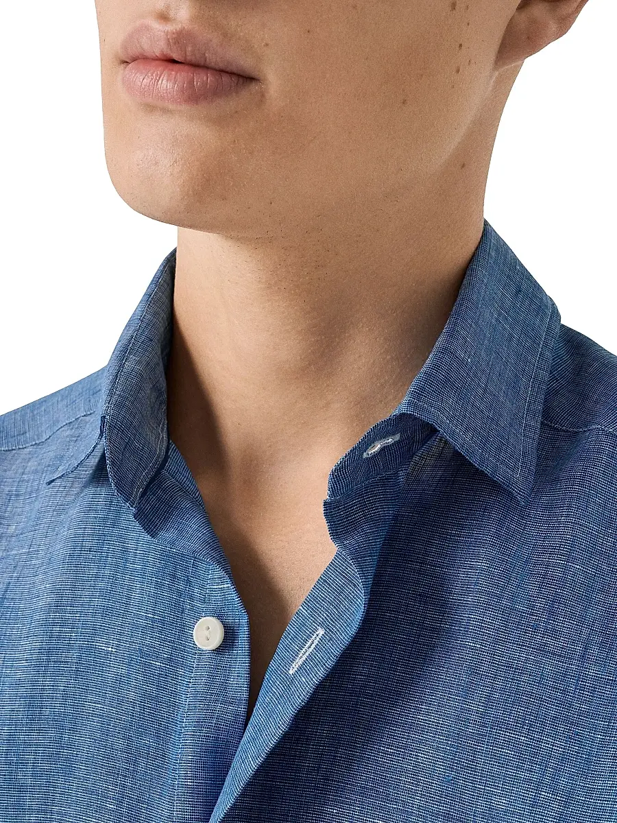 Eton Men's Linen Long-Sleeve Shirt | Thumbnail 5