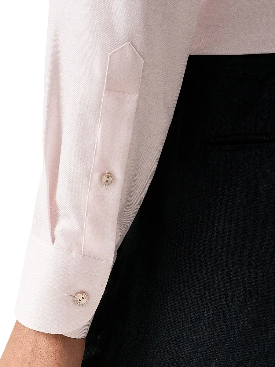 Eton Men's Contemporary Fit Textured Cotton-Linen Shirt | Thumbnail 5 Eton Men's Contemporary Fit Textured Cotton-Linen Shirt | Thumbnail 5