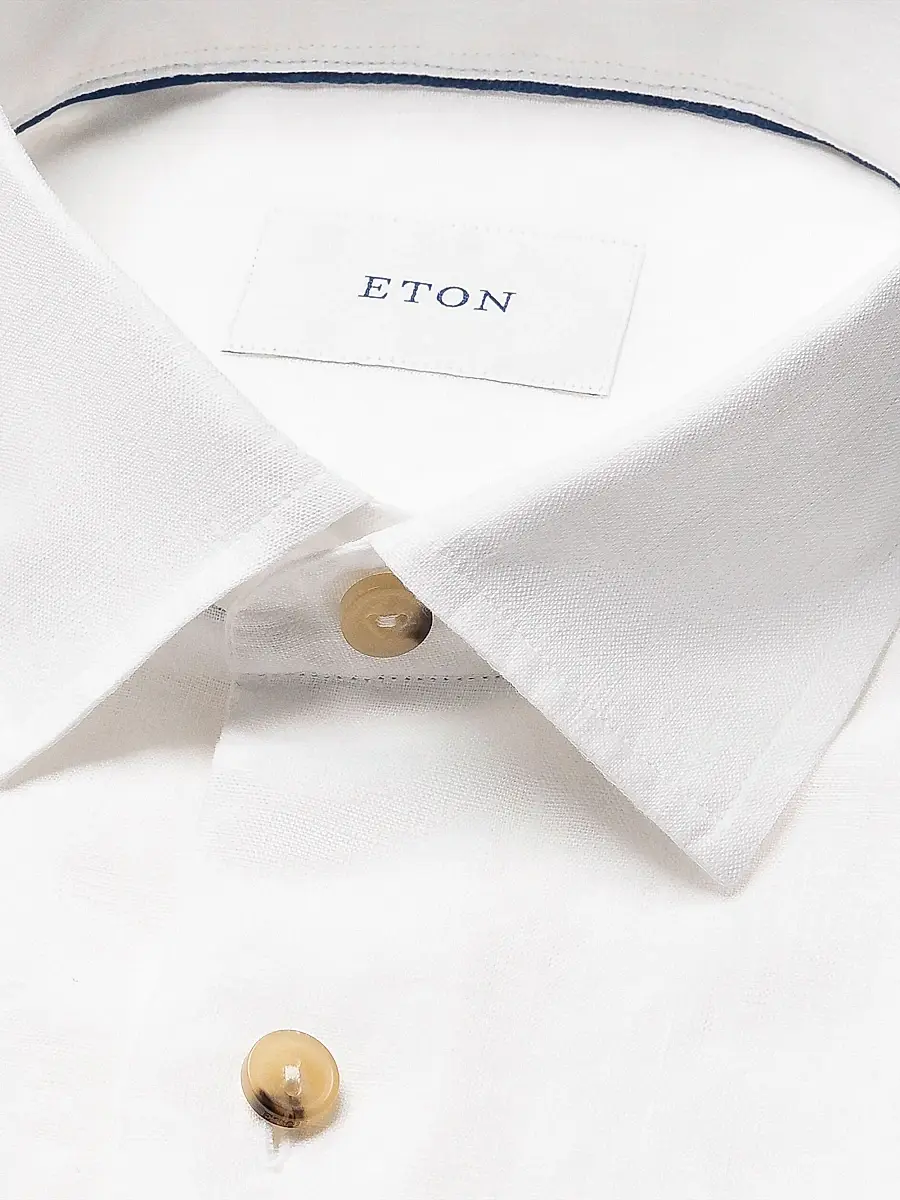 Eton Men's Solid Linen Button-Down Shirt | Thumbnail 7 Eton Men's Solid Linen Button-Down Shirt | Thumbnail 7