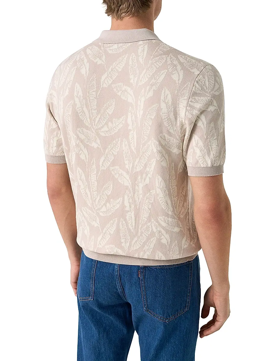 Eton Men's Jacquard Knit Polo Sweater | Thumbnail 3 Eton Men's Jacquard Knit Polo Sweater | Thumbnail 3