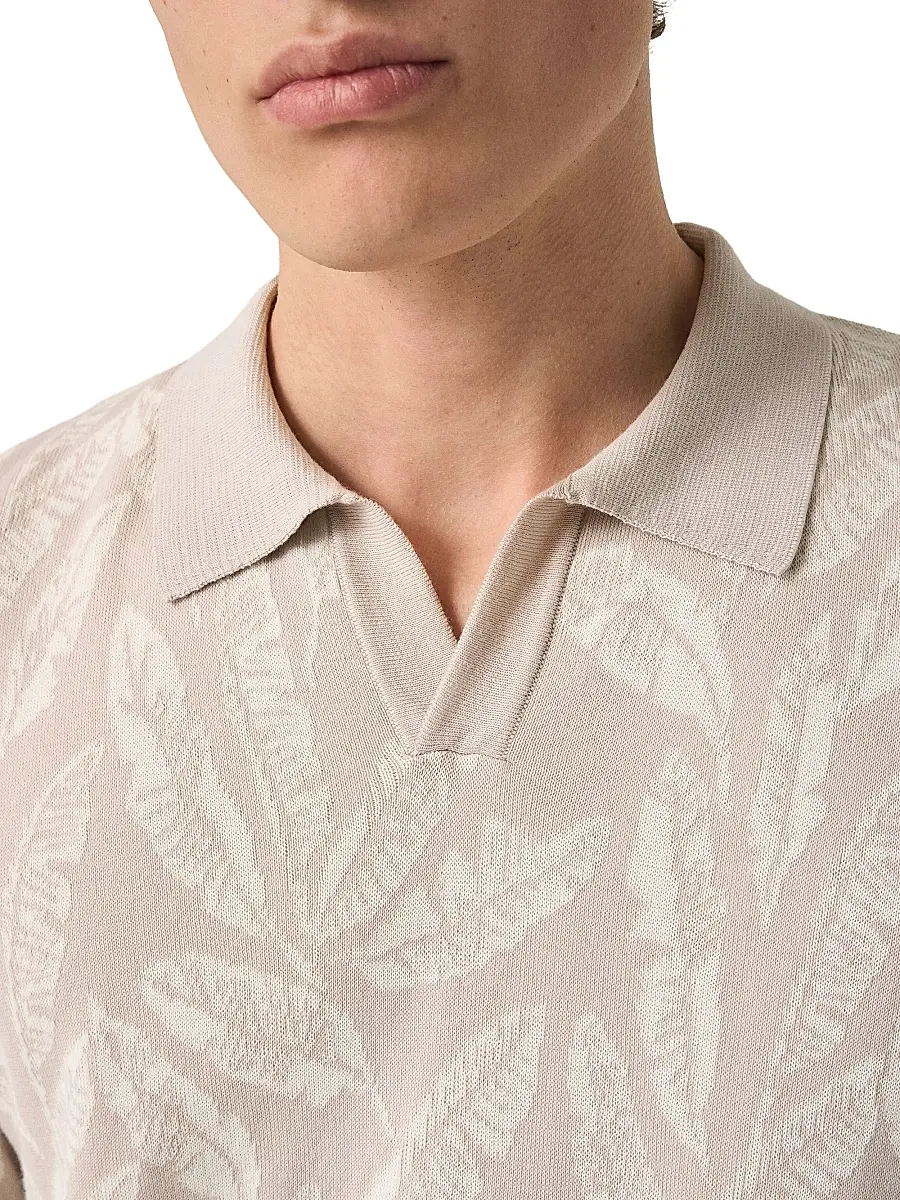 Eton Men's Jacquard Knit Polo Sweater | Thumbnail 4 Eton Men's Jacquard Knit Polo Sweater | Thumbnail 4