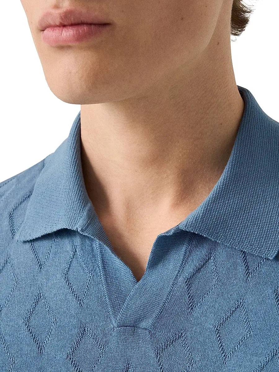 Eton Men's Cotton-Silk Knit Polo Sweater | Thumbnail 4 Eton Men's Cotton-Silk Knit Polo Sweater | Thumbnail 4
