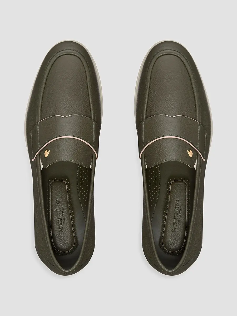 Stefano Ricci Men's Calfskin Leather Loafers | Thumbnail 4