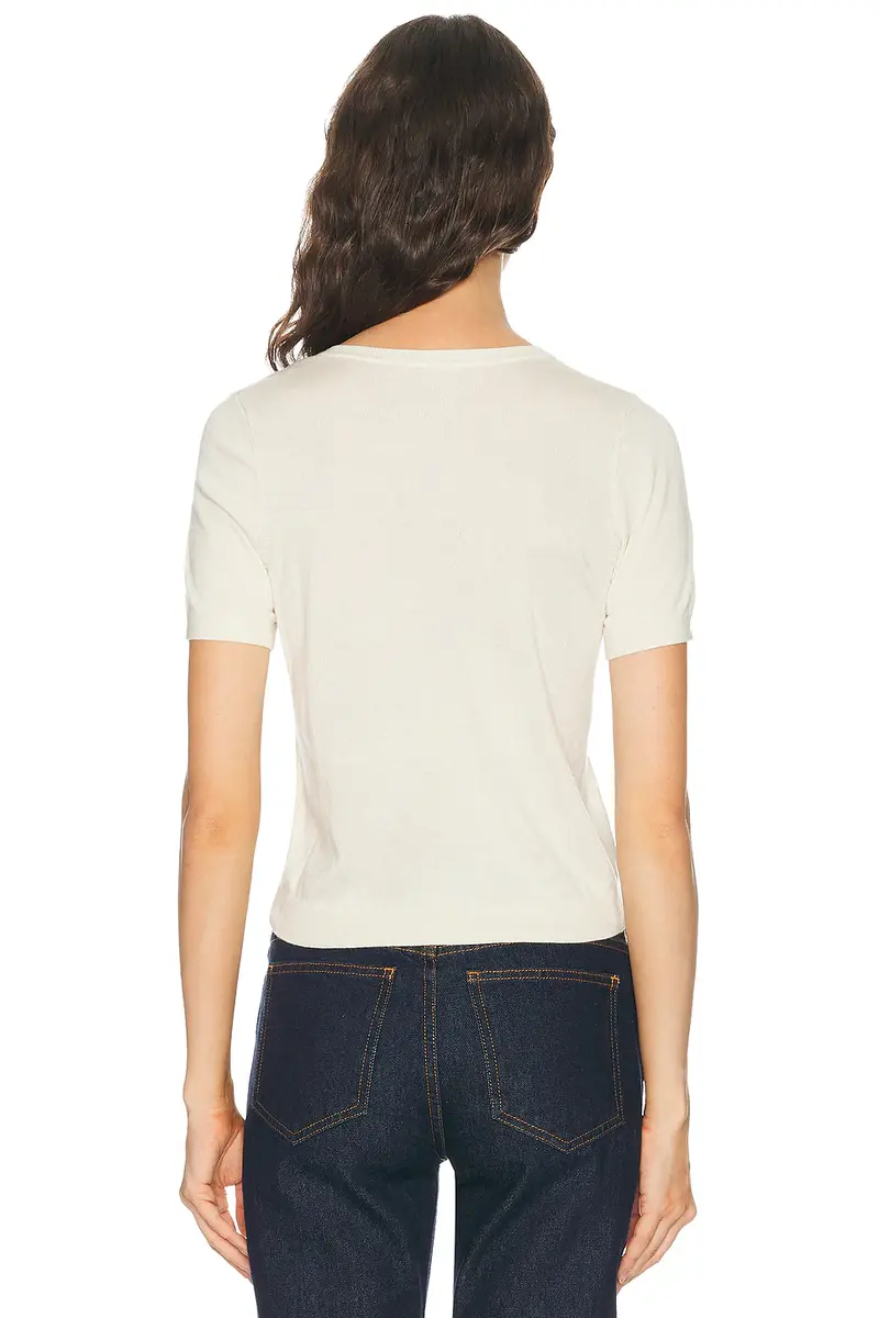 RENGGLI Silk Cashmere V-Neck Knit Tee | Thumbnail 3 RENGGLI Silk Cashmere V-Neck Knit Tee | Thumbnail 3
