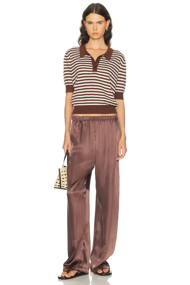 RENGGLI Silk Cashmere Stripe Knit Polo Top | Thumbnail 4 RENGGLI Silk Cashmere Stripe Knit Polo Top | Thumbnail 4