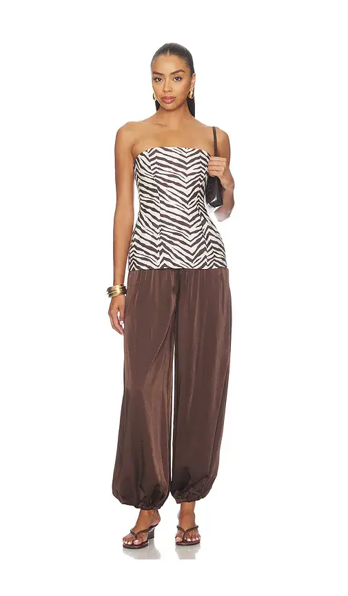 Bardot Nikola Satin Balloon Pant | Thumbnail 5 Bardot Nikola Satin Balloon Pant | Thumbnail 5