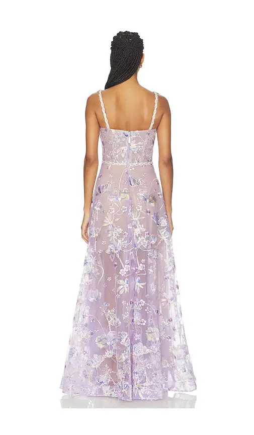 Bronx and Banco Midnight Embroidered Floral Gown | Thumbnail 3 Bronx and Banco Midnight Embroidered Floral Gown | Thumbnail 3