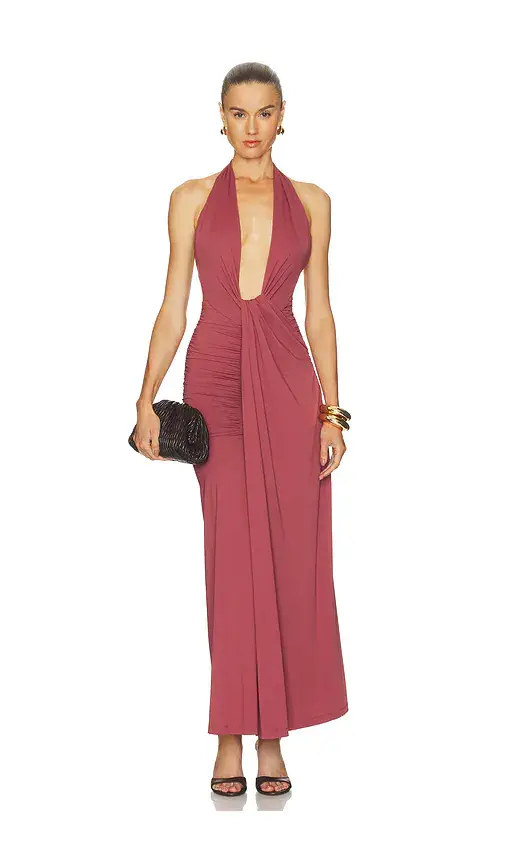Bardot Ines Halter Neck Maxi Dress | Image 1 Bardot Ines Halter Neck Maxi Dress | Image 1