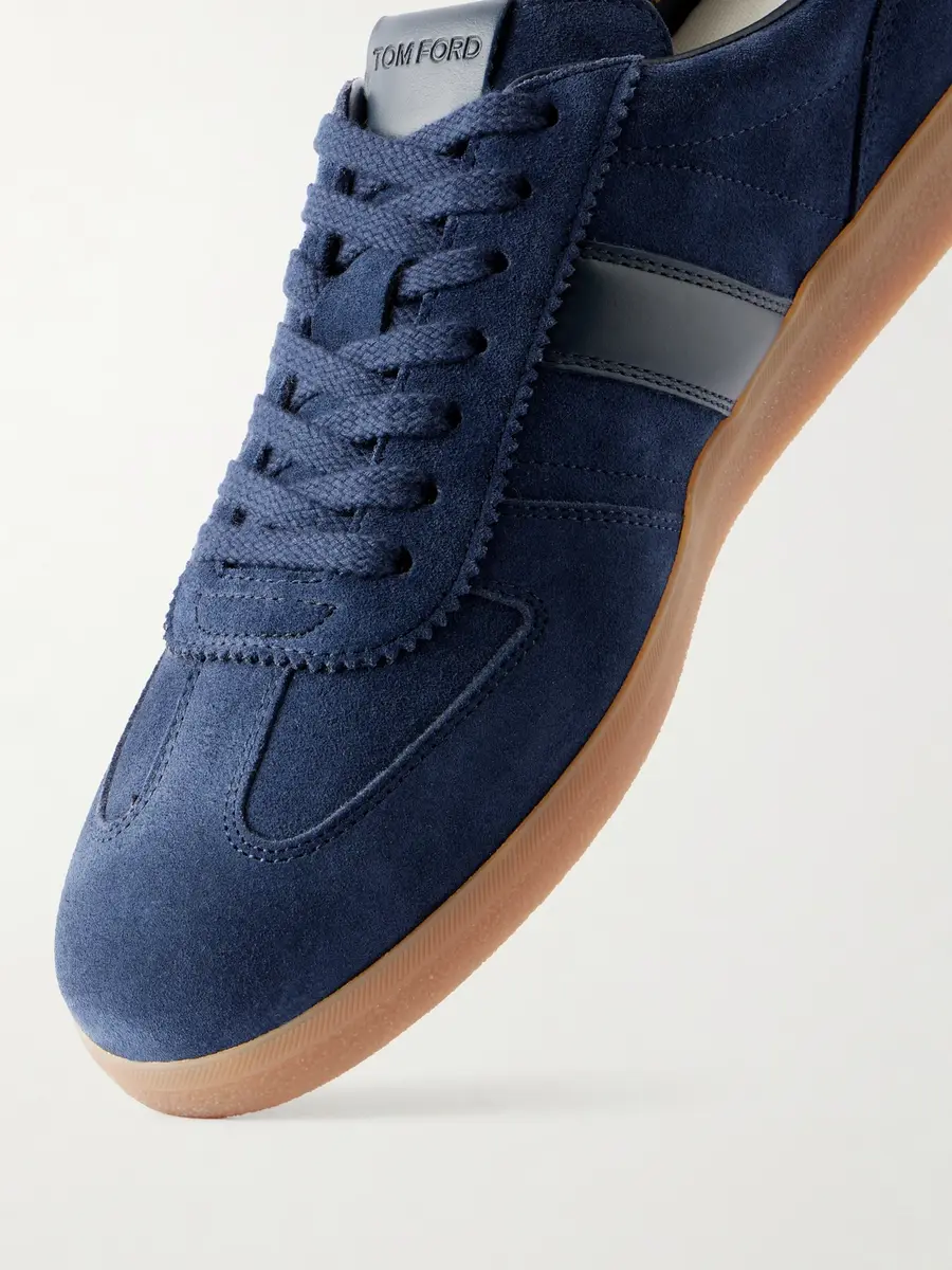 Tom Ford Leather-Trimmed Suede Sneakers - Men | Thumbnail 5 Tom Ford Leather-Trimmed Suede Sneakers - Men | Thumbnail 5