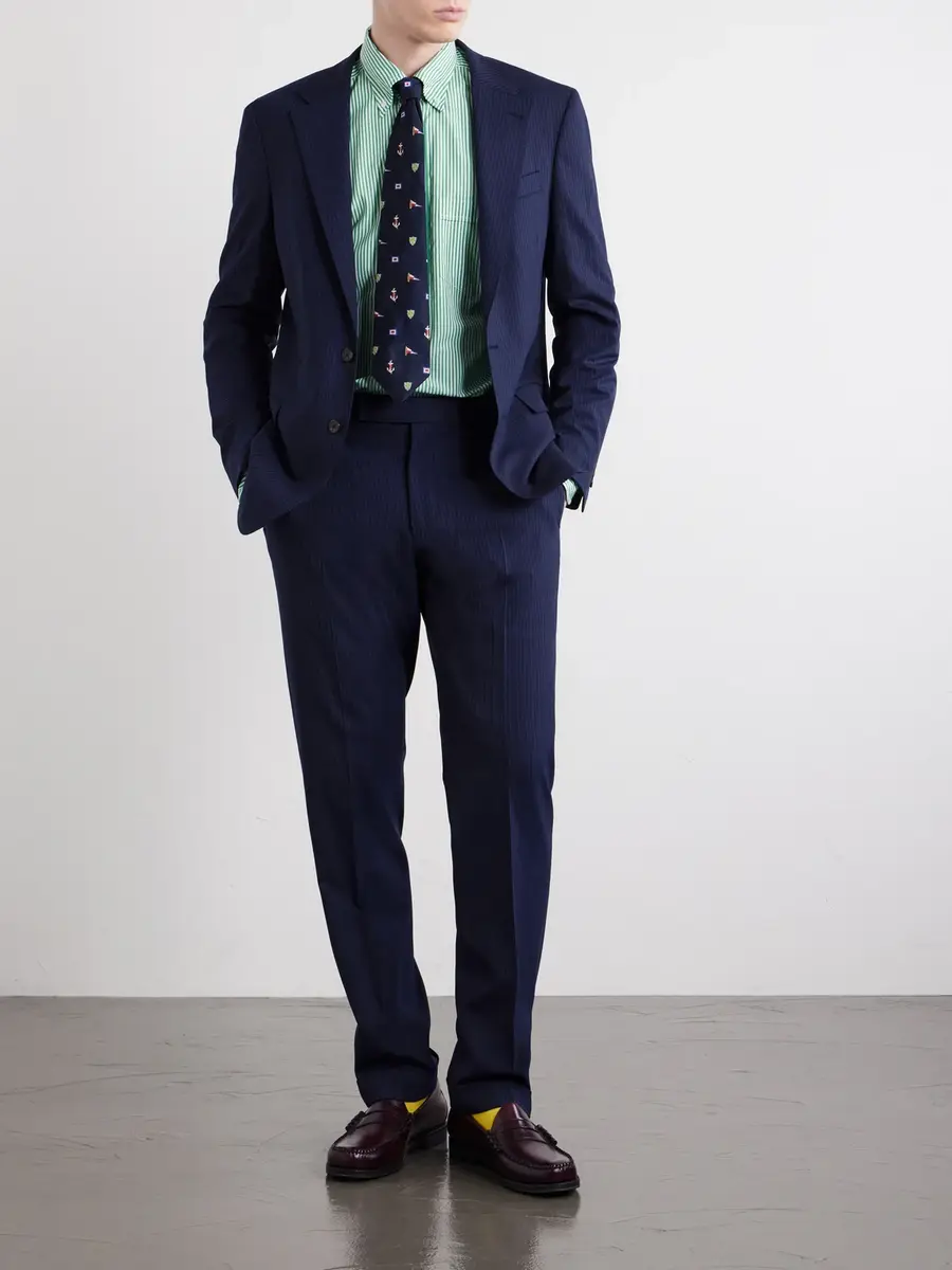 Polo Ralph Lauren Pinstriped Wool-Blend Suit Jacket - Men | Thumbnail 2