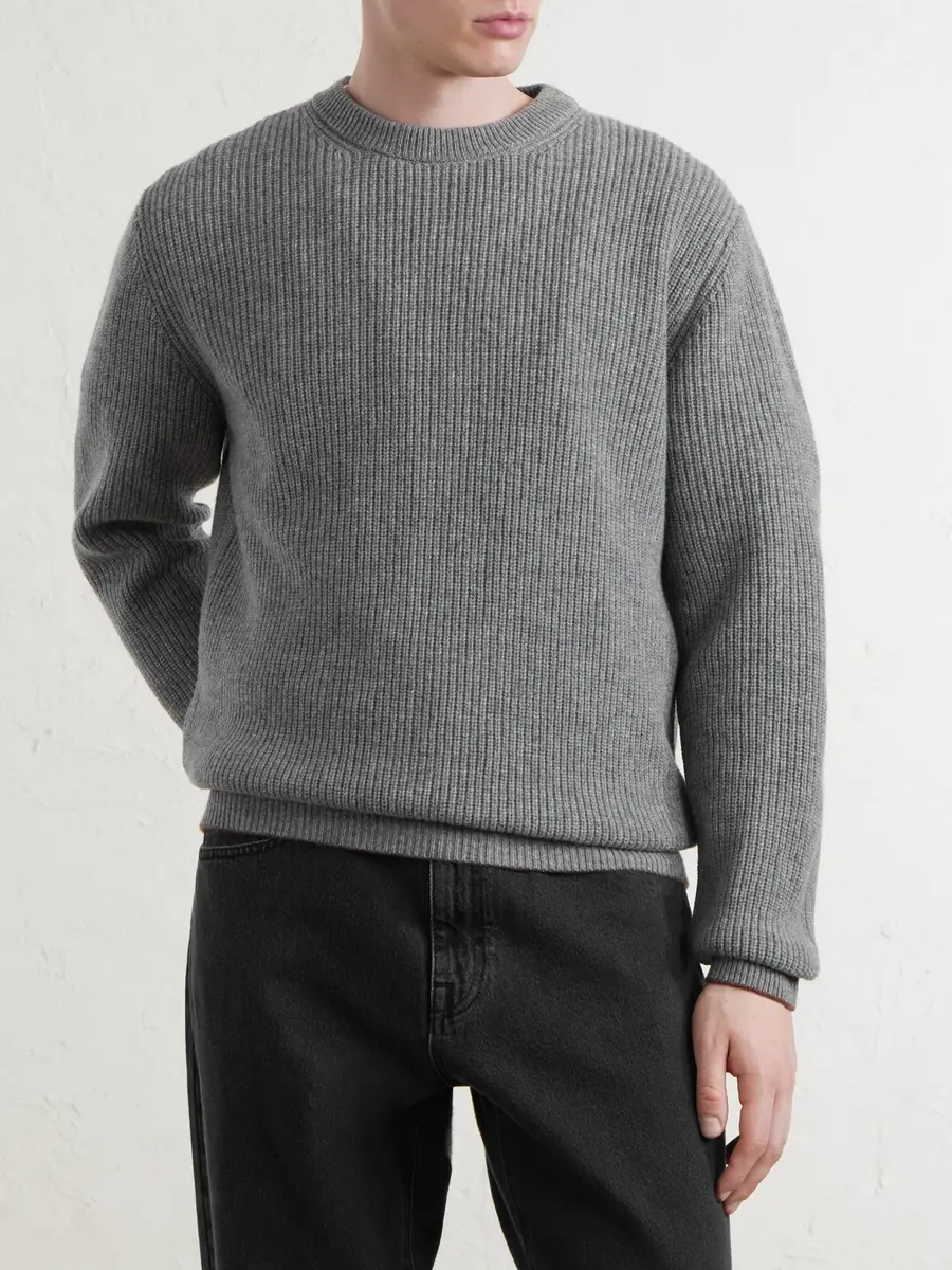 Canali Ribbed Wool and Cashmere-Blend Sweater - Men | Thumbnail 3