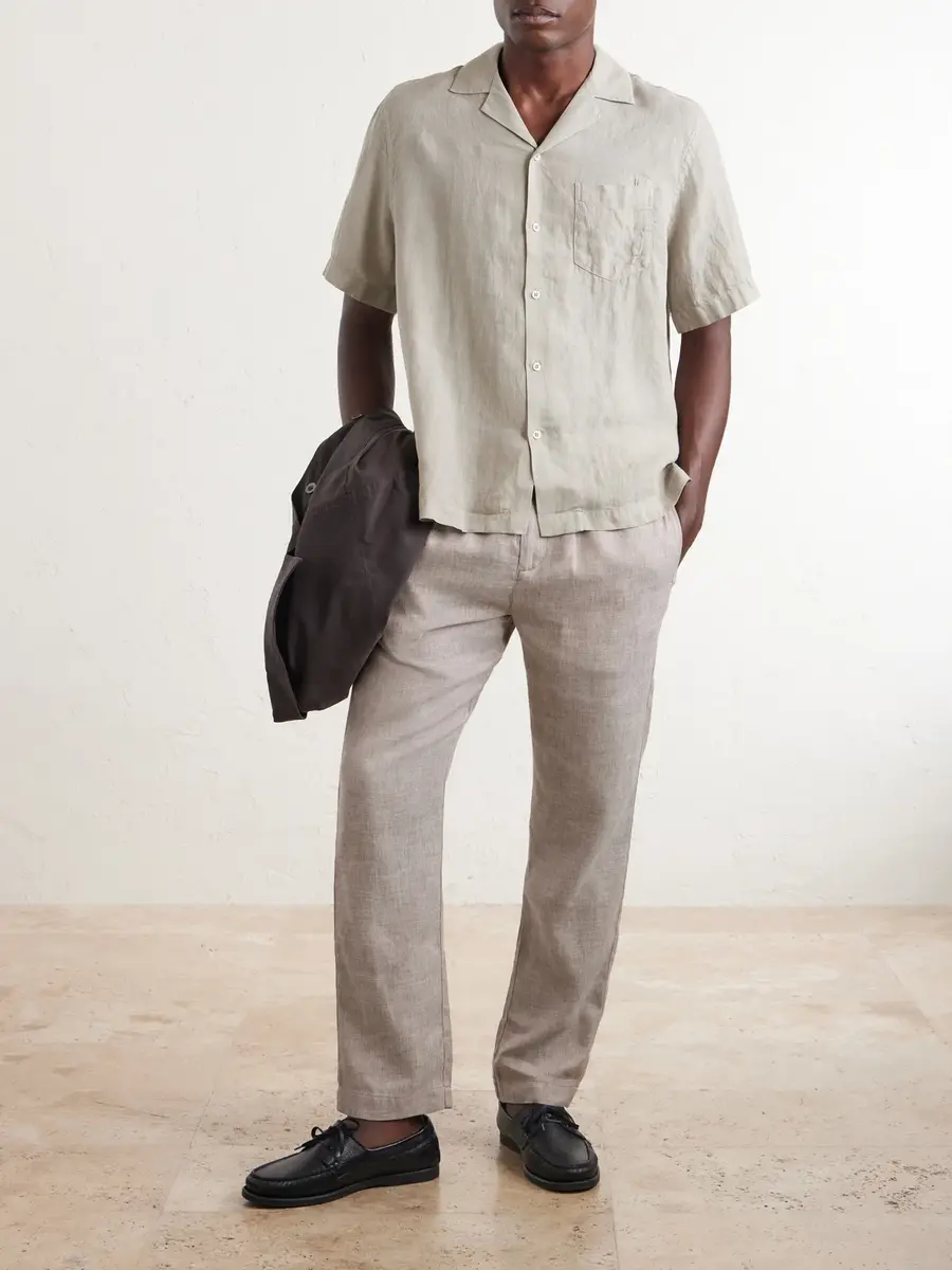 Frescobol Carioca Angelo Camp-Collar Linen Shirt - Men | Thumbnail 2 Frescobol Carioca Angelo Camp-Collar Linen Shirt - Men | Thumbnail 2