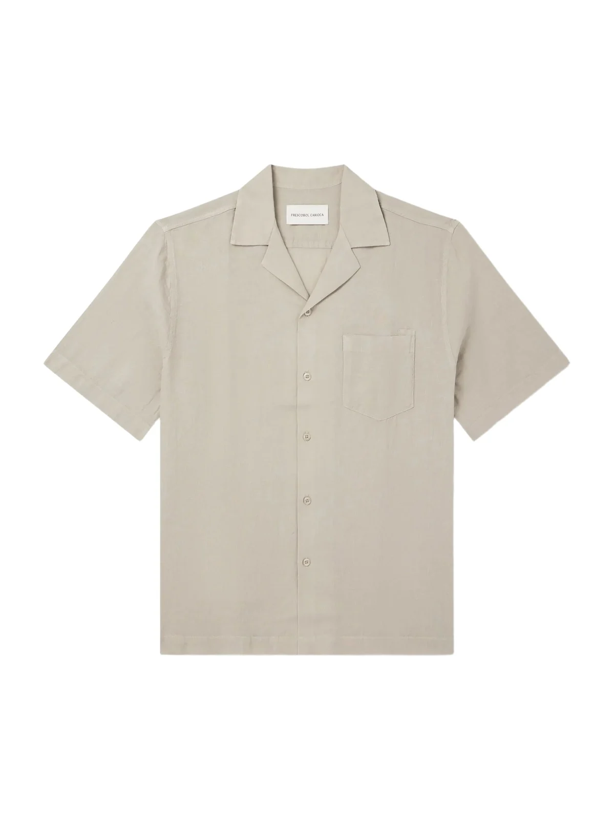Frescobol Carioca Angelo Camp-Collar Linen Shirt - Men