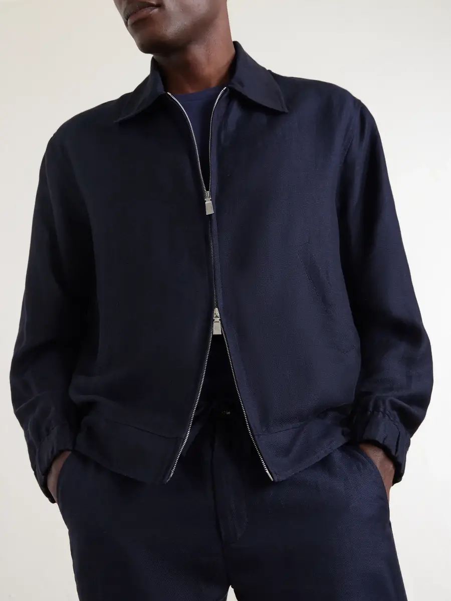 Frescobol Carioca Tomas Cotton and Linen-Blend Blouson Jacket - Men | Thumbnail 5