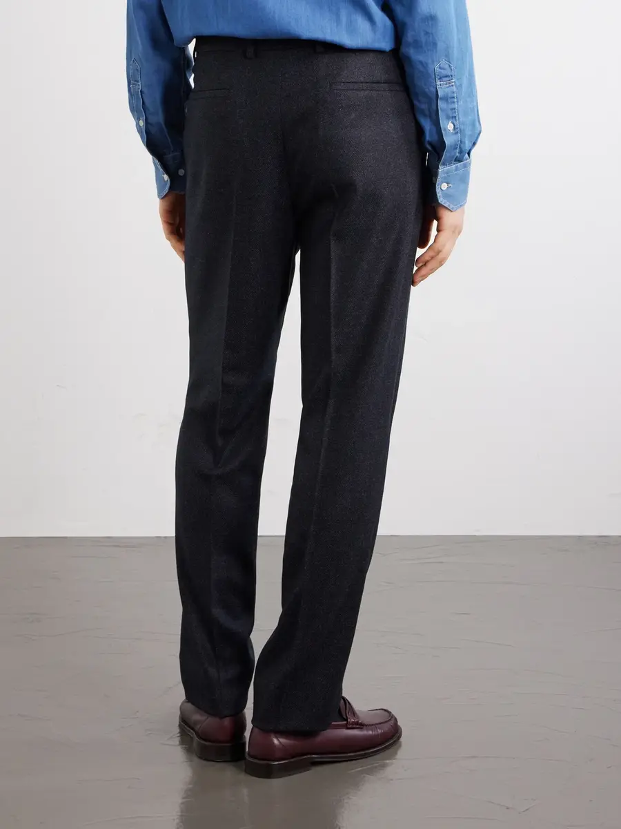 Brunello Cucinelli Straight-Leg Pleated Virgin Wool Suit Trousers - Men | Thumbnail 4 Brunello Cucinelli Straight-Leg Pleated Virgin Wool Suit Trousers - Men | Thumbnail 4