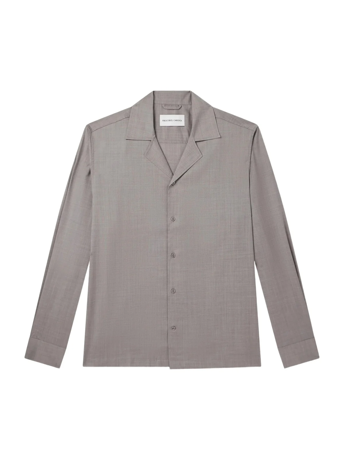 Frescobol Carioca Safra Camp-Collar Wool Shirt - Men
