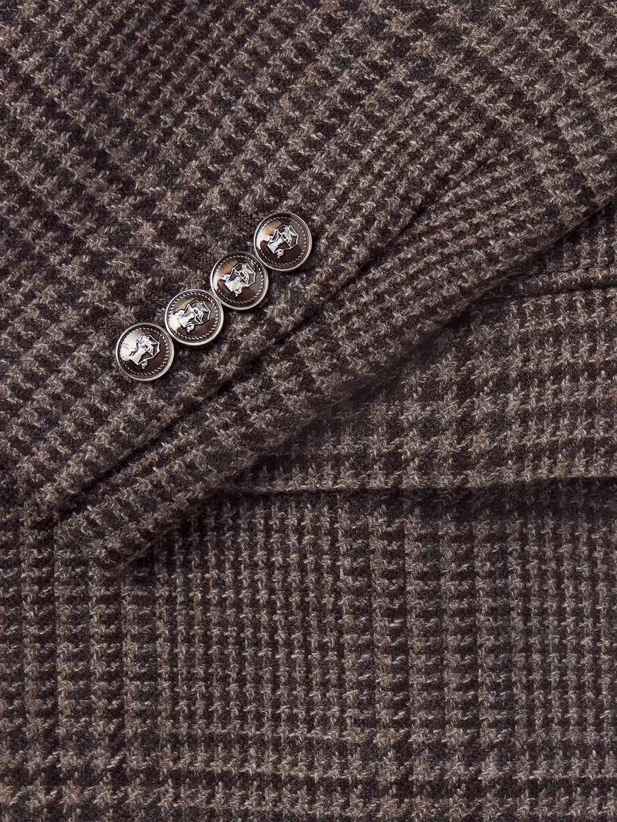 Brunello Cucinelli Houndstooth Cashmere Blazer - Men | Thumbnail 6 Brunello Cucinelli Houndstooth Cashmere Blazer - Men | Thumbnail 6