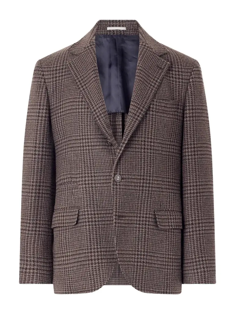 Brunello Cucinelli Houndstooth Cashmere Blazer - Men | Image 1 Brunello Cucinelli Houndstooth Cashmere Blazer - Men | Image 1