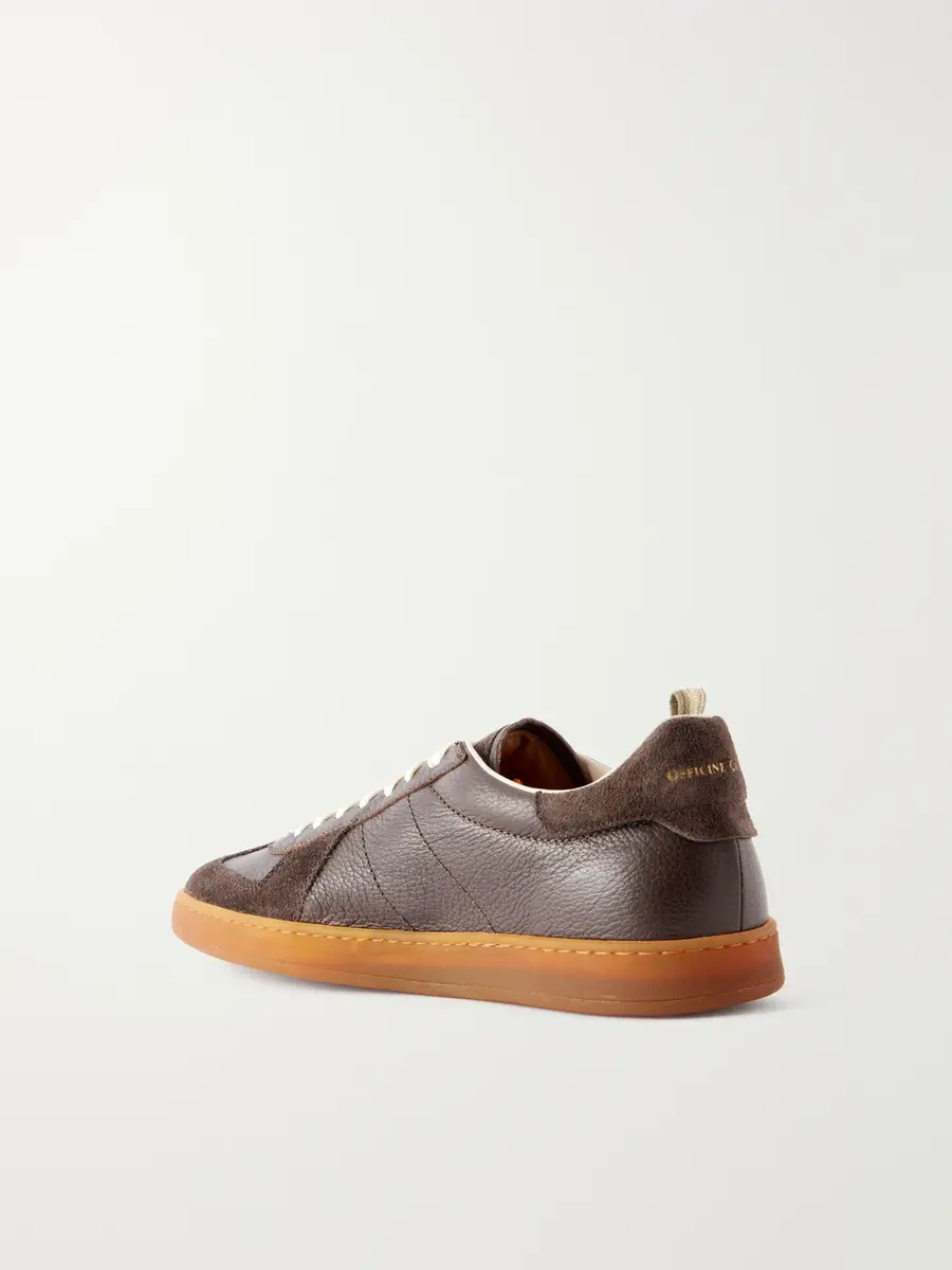 Officine Creative Militia 002 Suede-Trimmed Leather Sneakers - Men | Thumbnail 4 Officine Creative Militia 002 Suede-Trimmed Leather Sneakers - Men | Thumbnail 4