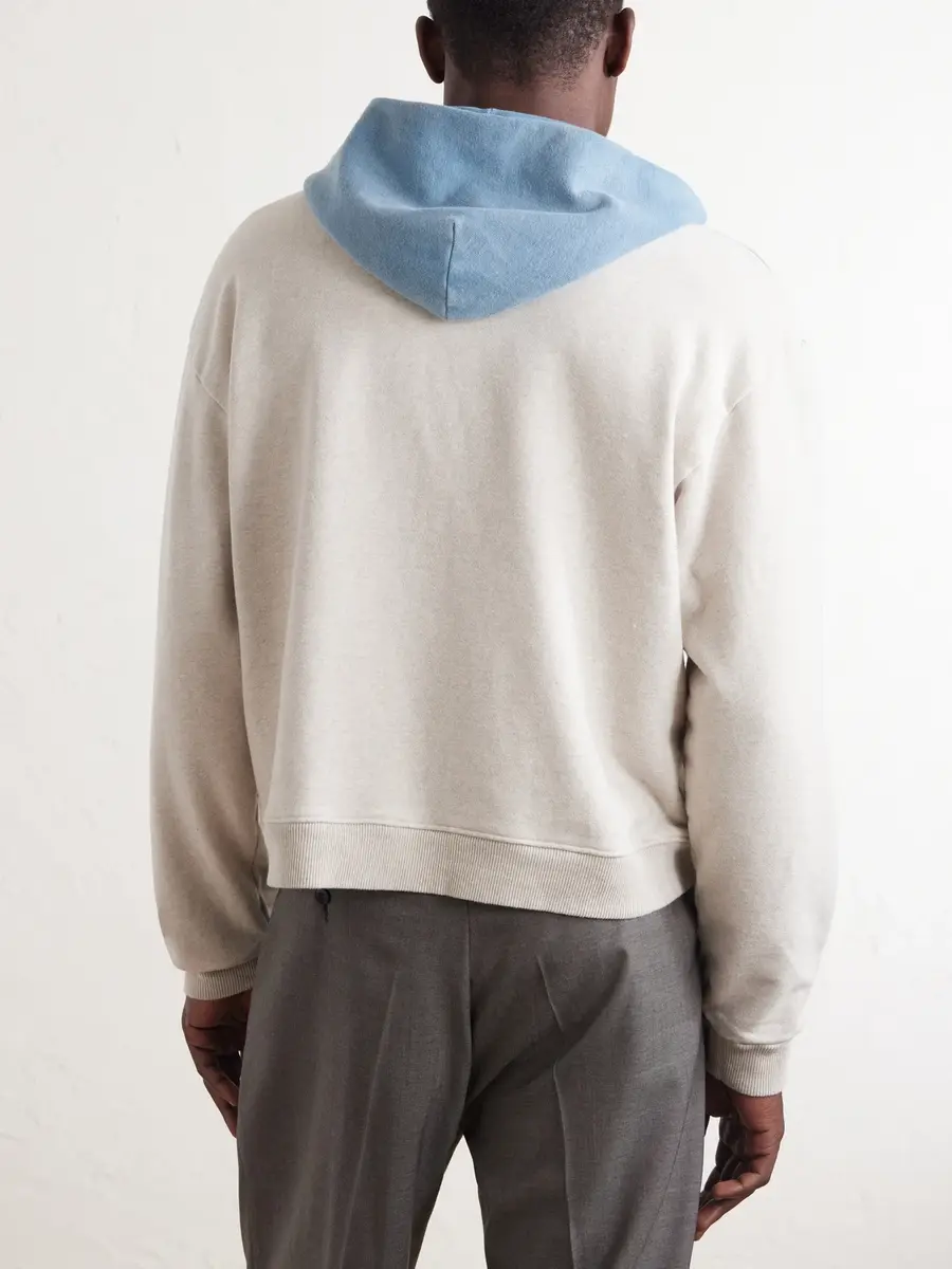 KAPITAL Colour-Block Cotton-Jersey Zip-Up Hoodie - Men | Thumbnail 4 KAPITAL Colour-Block Cotton-Jersey Zip-Up Hoodie - Men | Thumbnail 4