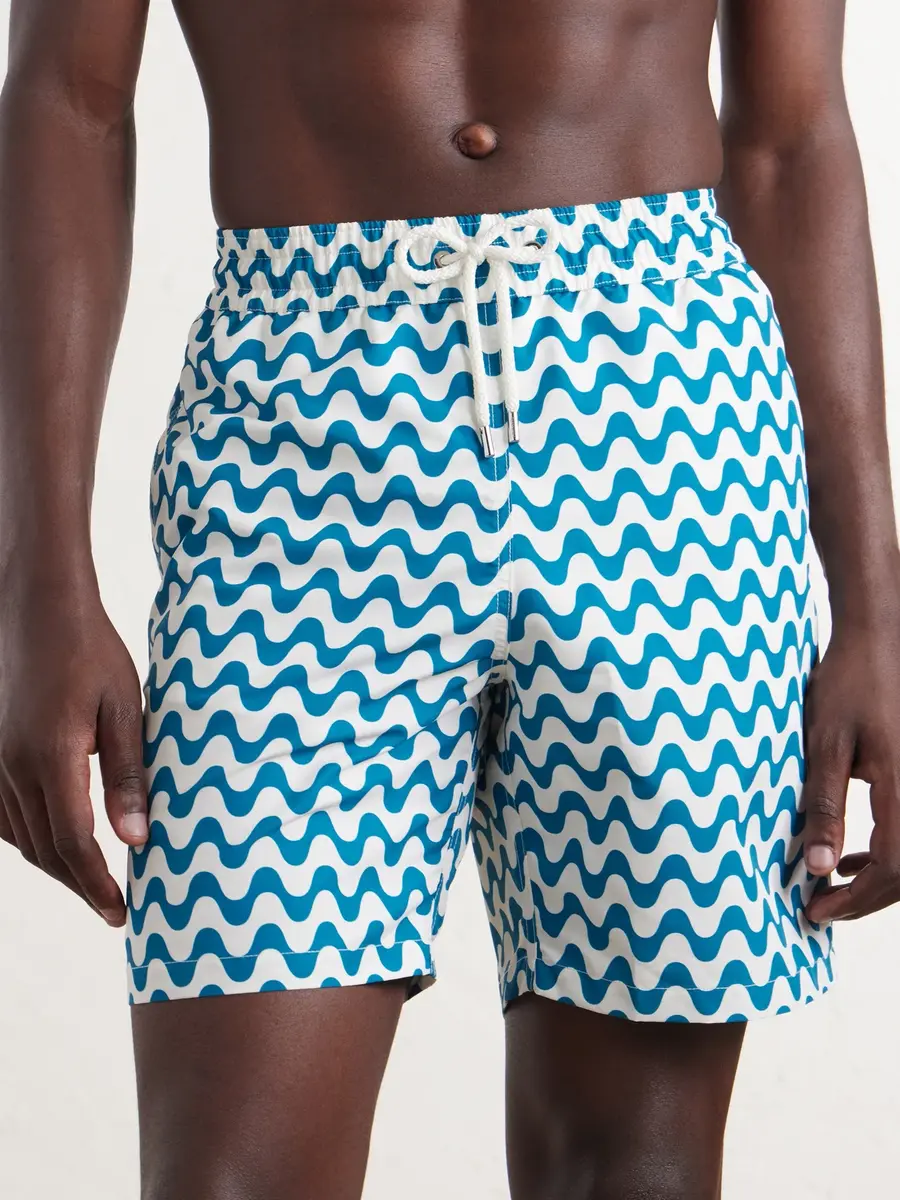Frescobol Carioca Santos Straight-leg Mid-Length Printed Swim Shorts - Men | Thumbnail 2