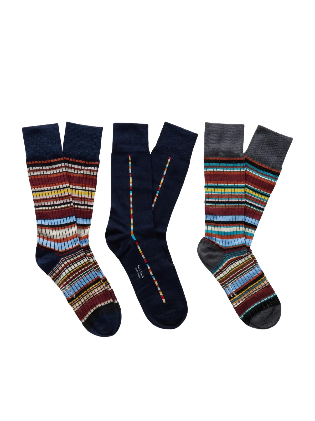 Paul Smith Pack of Three Striped Cotton-Blend Socks - Men