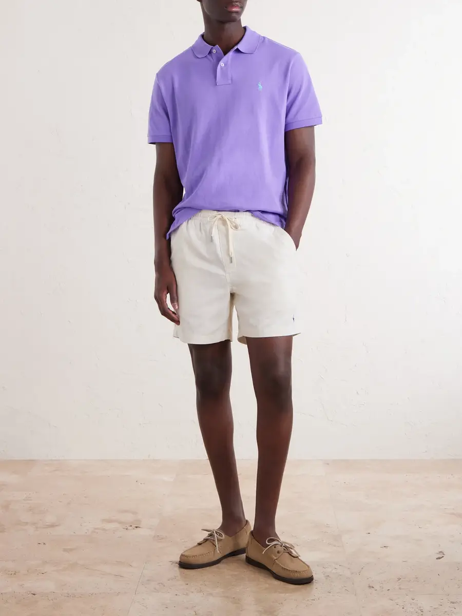 Polo Ralph Lauren Straight-Leg Logo-Embroidered Cotton-Corduroy Drawstring Shorts - Men | Thumbnail 2 Polo Ralph Lauren Straight-Leg Logo-Embroidered Cotton-Corduroy Drawstring Shorts - Men | Thumbnail 2