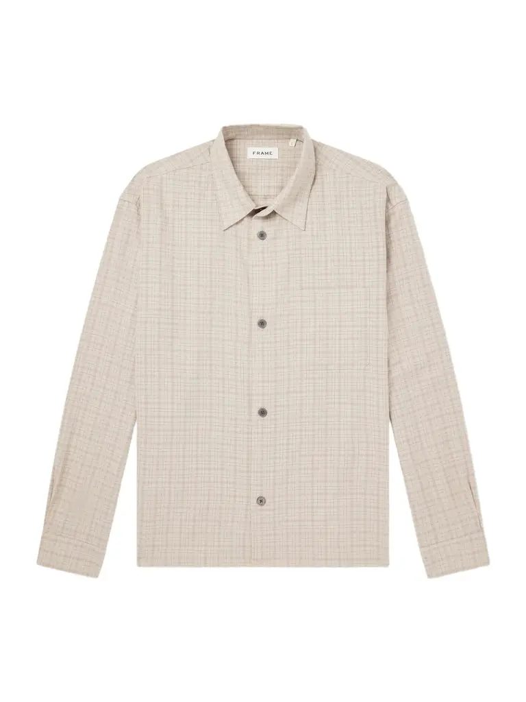 Frame Checked Woven Shirt - Men | Image 1 Frame Checked Woven Shirt - Men | Image 1