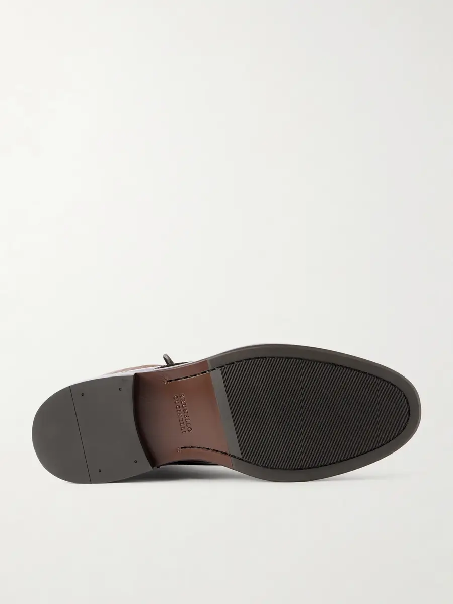 Brunello Cucinelli Suede-Trimmed Leather Lace-Up Derby Boots - Men | Thumbnail 3 Brunello Cucinelli Suede-Trimmed Leather Lace-Up Derby Boots - Men | Thumbnail 3